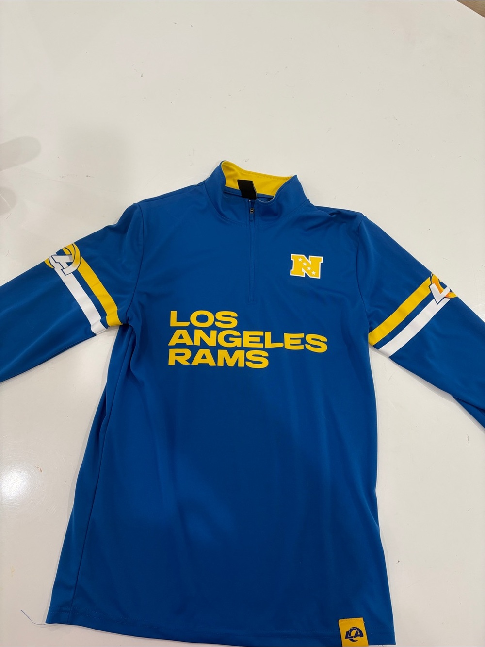 Los Angeles Rams Blue & Yellow Quarter-Zip Jersey